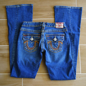 True Religion Joey - low rise twisted Flare Jean